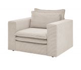 Sessel Pesaro in beige Cord Loungesessel 110 cm