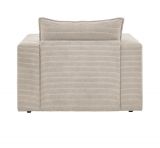 Sessel Pesaro in beige Cord Loungesessel 110 cm