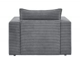 Sessel Pesaro in grau Cord Loungesessel 110 cm