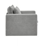 Sessel Pesaro in hellgrau Cord Loungesessel 110 cm