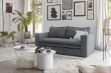 Sofa Pesaro in grau Cord Couch 2-Sitzer 180 cm