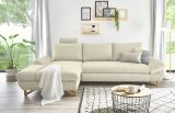 Ecksofa Skalm in beige Struktur-Stoff Wohnzimmer Sofa