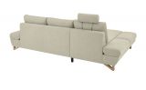 Ecksofa Skalm in beige Struktur-Stoff Wohnzimmer Sofa