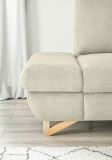 Ecksofa Skalm in beige Struktur-Stoff Wohnzimmer Sofa