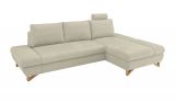 Ecksofa Skalm in beige Struktur-Stoff Wohnzimmer Sofa