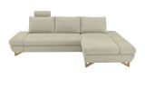 Ecksofa Skalm in beige Struktur-Stoff Wohnzimmer Sofa