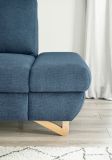 Ecksofa Skalm in blau Struktur-Stoff Wohnzimmer Sofa