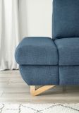 Ecksofa Skalm in blau Struktur-Stoff Wohnzimmer Sofa