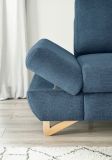 Ecksofa Skalm in blau Struktur-Stoff Wohnzimmer Sofa