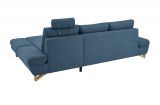 Ecksofa Skalm in blau Struktur-Stoff Wohnzimmer Sofa