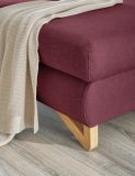 Ecksofa Skalm in bordeaux Velours Sofa mit Bettfunktion und Stauraum 284 cm