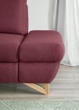 Ecksofa Skalm in bordeaux Velours Wohnzimmer Sofa