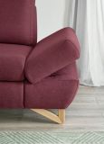 Ecksofa Skalm in bordeaux Velours Wohnzimmer Sofa