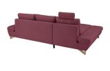 Ecksofa Skalm in bordeaux Velours Wohnzimmer Sofa
