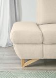 Ecksofa Skalm in creme Velours Wohnzimmer Sofa
