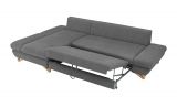 Ecksofa Skalm in grau Struktur-Stoff Sofa mit Bettfunktion und Stauraum 284 cm