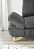 Ecksofa Skalm in grau Struktur-Stoff Sofa mit Bettfunktion und Stauraum 284 cm