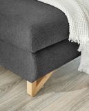 Ecksofa Skalm in grau Struktur-Stoff Sofa mit Bettfunktion und Stauraum 284 cm