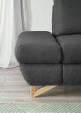 Ecksofa Skalm in grau Velours Wohnzimmer Sofa
