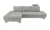 Ecksofa Skalm in hellgrau Struktur-Stoff Wohnzimmer Sofa