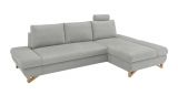 Ecksofa Skalm in hellgrau Struktur-Stoff Wohnzimmer Sofa