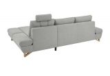 Ecksofa Skalm in hellgrau Struktur-Stoff Wohnzimmer Sofa
