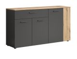 Sideboard Esteban in grau und Evoke Eiche Kommode 150 cm