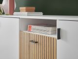 Sideboard Merced in wei matt und Evoke Eiche Wohn- und Esszimmer Kommode 200 cm