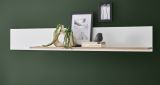 Wandboard Merced in wei matt und Evoke Eiche Wohn- und Esszimmer Wandregal 150 cm