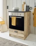 Kche Stove in Used Wood hell und anthrazit Kchenschrank Set 4-teilig 196 x 180 cm