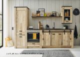 Kche Stove in Used Wood hell und anthrazit Kchenschrank Set 5-teilig 284 x 201 cm