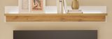 Wandboard Bellport in wei matt und Wotan Eiche Wandregal inklusive Beleuchtung 150 cm