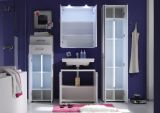 Badezimmer Waschbeckenunterschrank Nightlife in wei Hochglanz Badschrank 65 x 63 cm