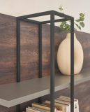 Wandpaneel Piano in Thermo Eiche und grau Wandboard 152 x 90 cm