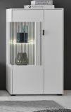 Vitrine Merced in wei matt Wohn- und Esszimmer Highboard 75 x 125 cm