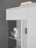 Vitrine Merced in wei matt Wohn- und Esszimmer Highboard 75 x 125 cm