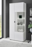 Vitrine Merced in wei� matt Wohn- und Esszimmer Vitrinenschrank 75 x 180 cm