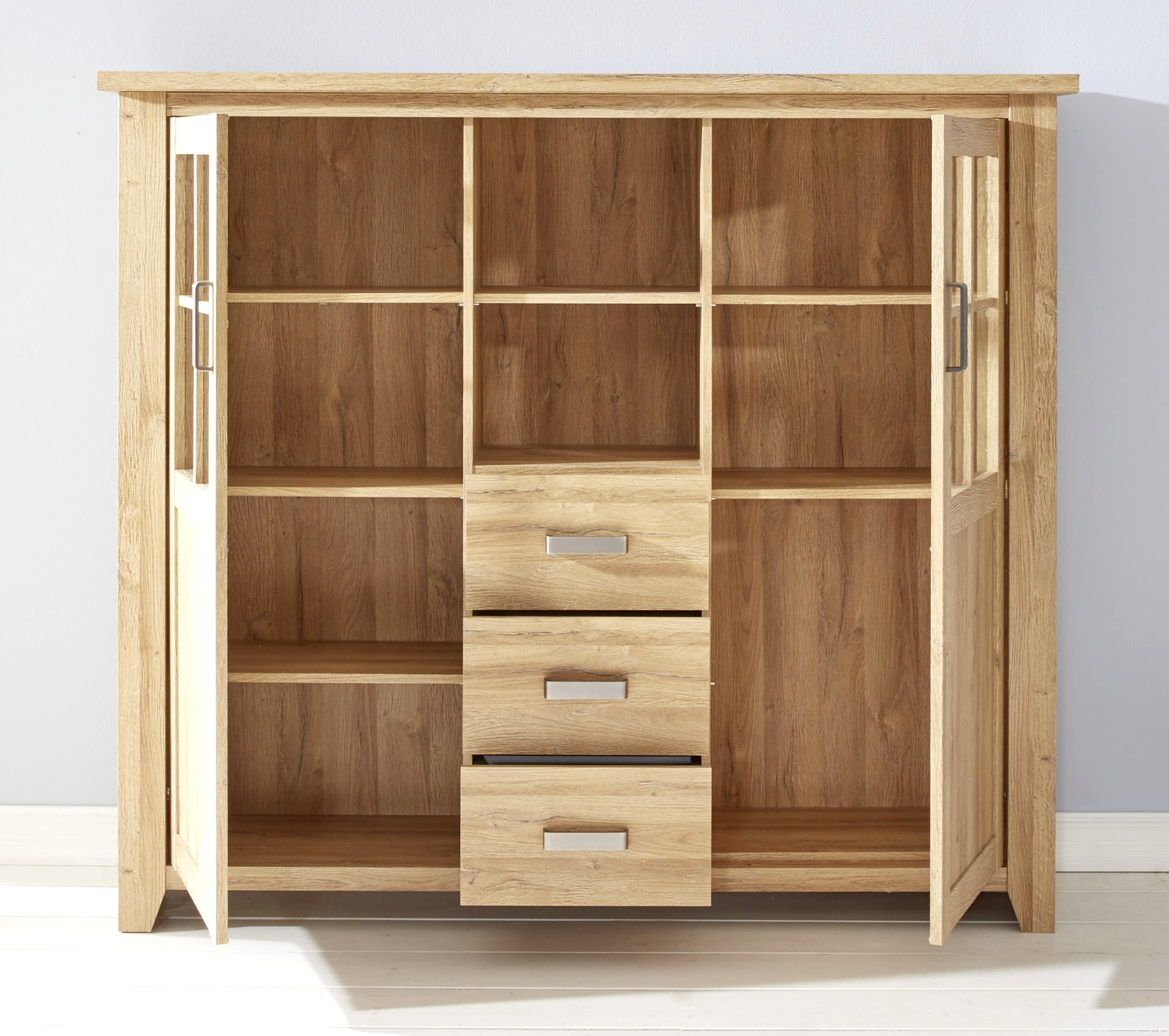 Vitrinenschrank Highboard Canyon Alteiche