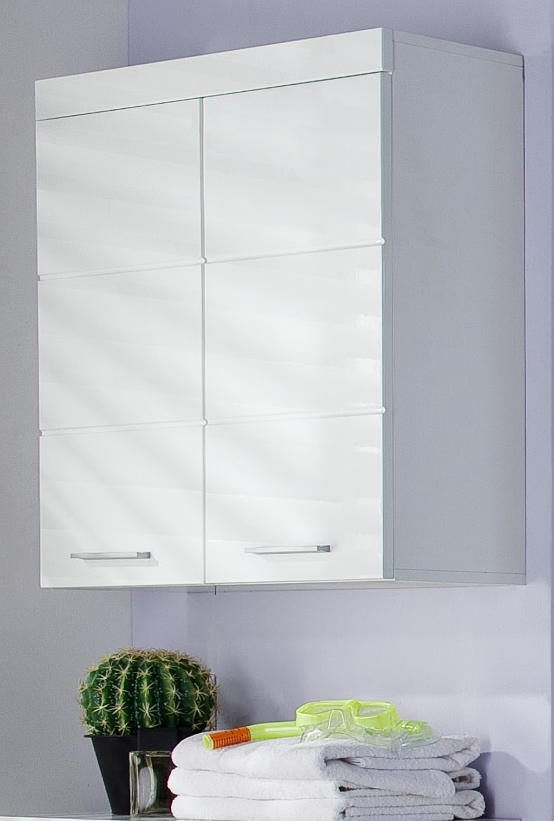 Badschrank Hängeschrank weiß Hochglanz 2-türig 73x79 cm Badezimmer Amanda Badschrank Hängeschrank weiß Hochglanz 2-türig 73x79 cm Badezimmer Amanda