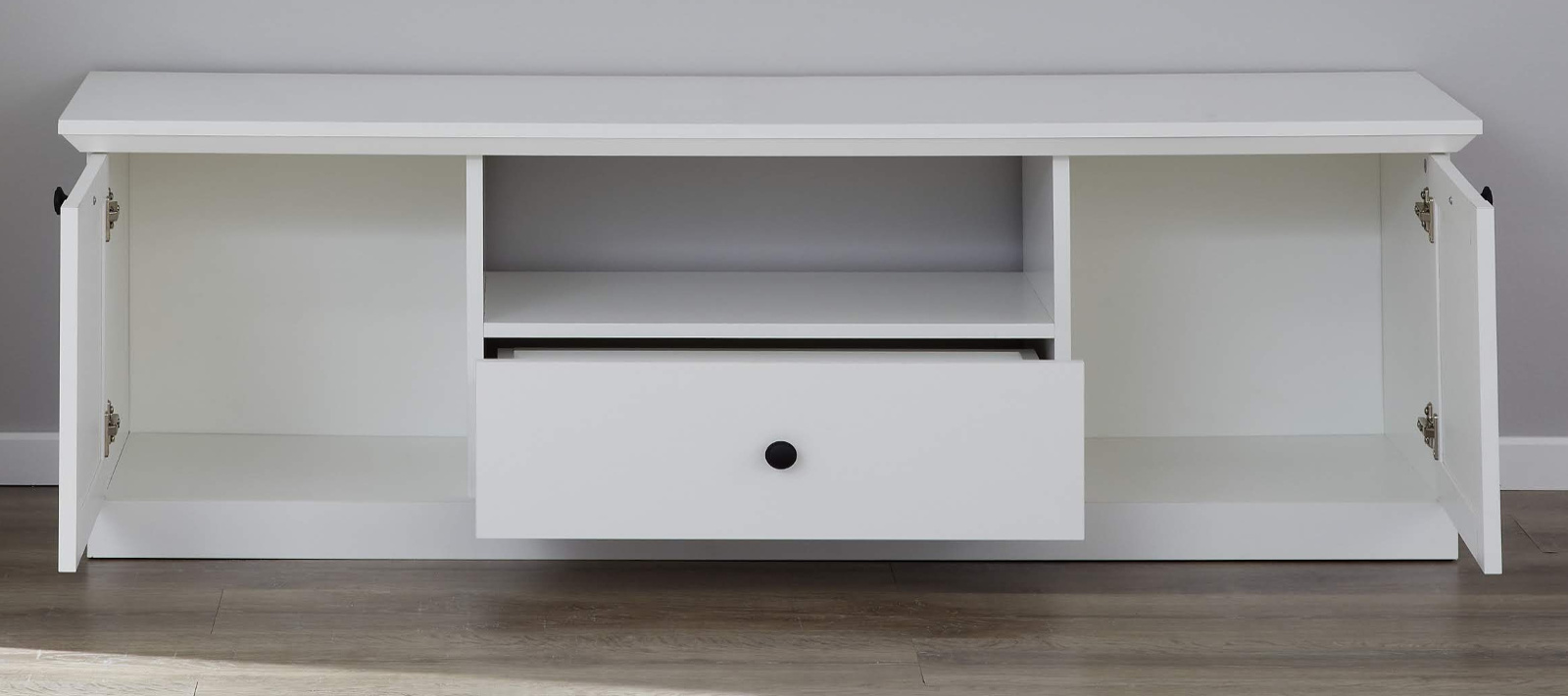 Wohnwand Baxter in weiß 2-teilig