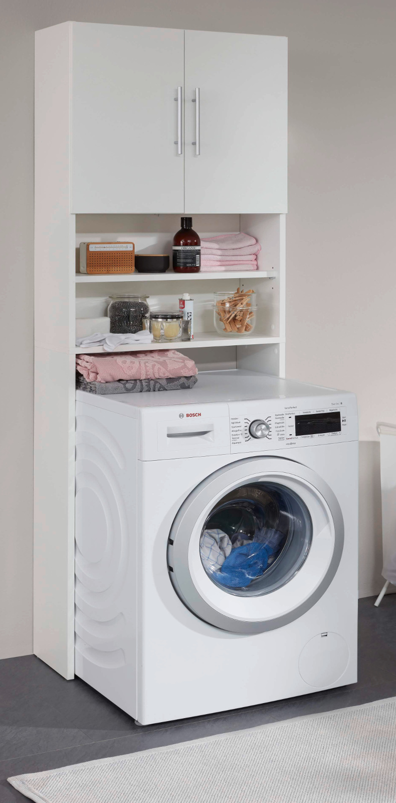 Waschmaschinenschrank Bad Basix weiß 64 cm
