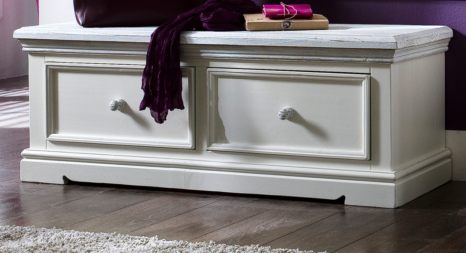 Sitzbank Opus In Kiefer Weiss Massiv 120 Cm