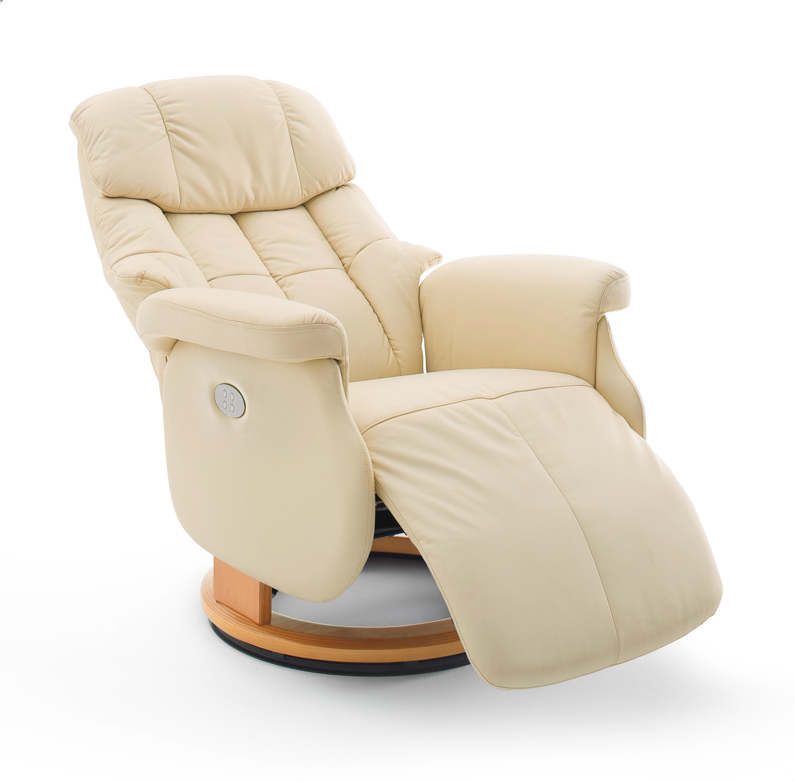 Relaxsessel Calgary XL elektrisch Creme Leder