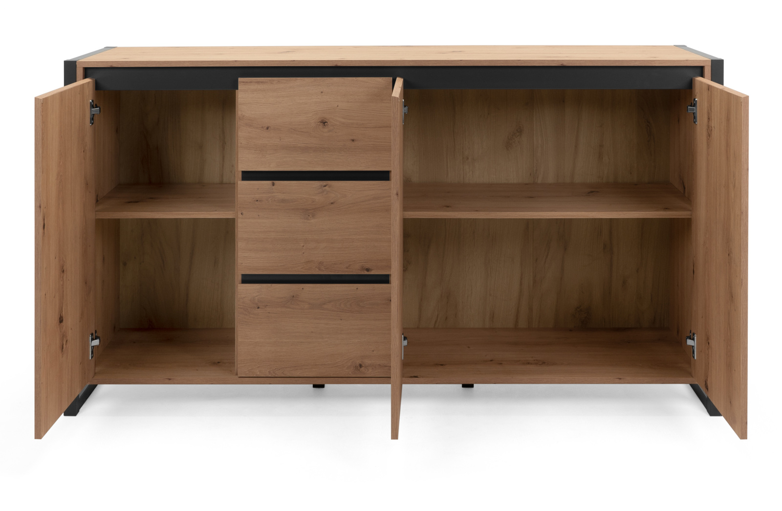Sideboard Denver Artisan Eiche & Anthrazit 160 x 88 cm