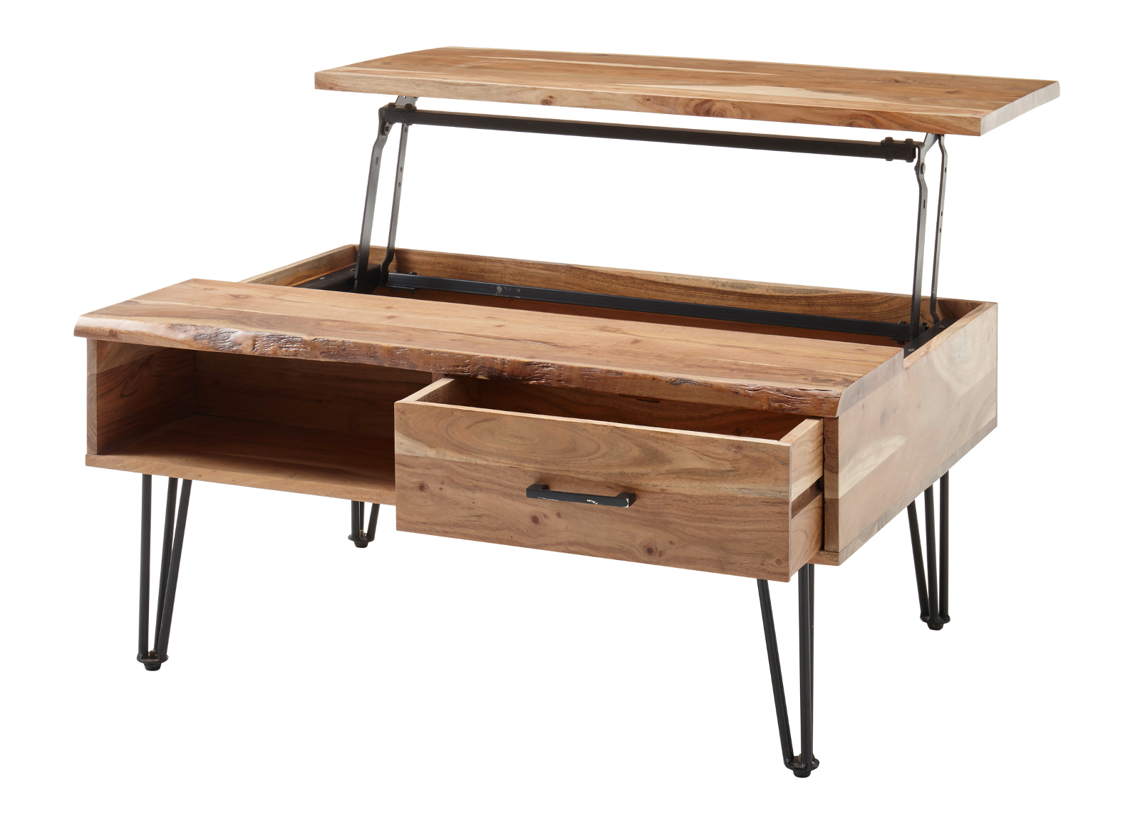 Couchtisch "Mustique" Akazie massiv aufklappbar 110 cm