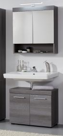 Badezimmer Badmöbel Set Runner in Sardegna grau Rauchsilber Badkombination 2-teilig 58 x 190 cm Badezimmer Badmöbel Set Runner in Sardegna grau Rauchsilber Badkombination 2-teilig 58 x 190 cm