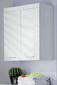 Bad Hängeschrank Amanda in weiß Hochglanz Badschrank 73 x 77 cm Bad Hängeschrank Amanda in weiß Hochglanz Badschrank 73 x 77 cm