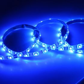LED Flexband blau Set 2x 50 cm / 100 cm mit Netzstecker, Trafo und Zuleitungen selbstklebend
