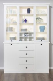 Buffetschrank Baxter in weiß im Landhausstil (120 x 194 cm) Buffetschrank Baxter in weiß im Landhausstil (120 x 194 cm)