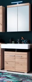 Badezimmer Badm�bel Set Amanda in Eiche / Asteiche Badkombination 2-teilig 60 x 190 cm
